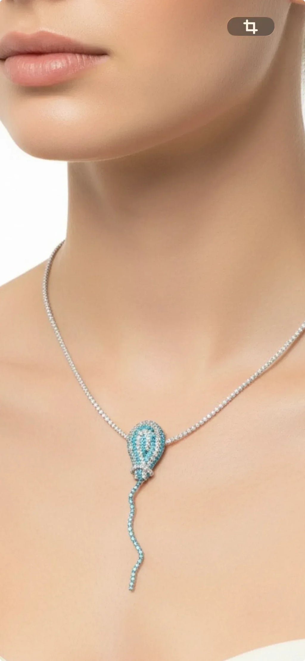 Collana Goccia - Eleganza Artigianale con Cristalli Luminosi - Légèreté 🎈by SA