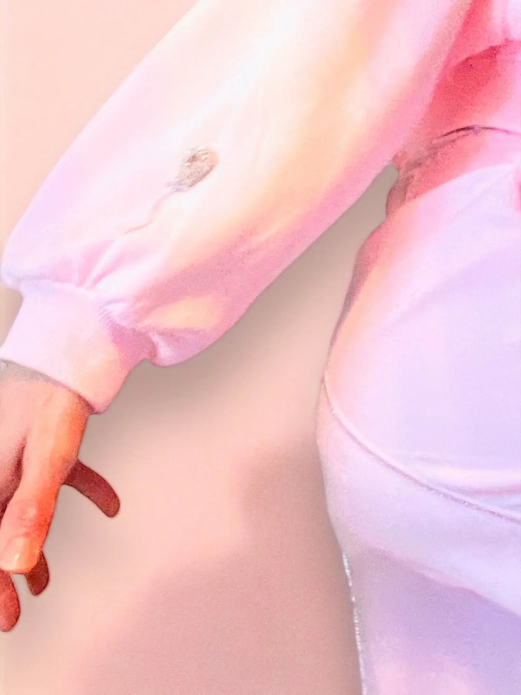 Tuta Nuvola Rosa - Felpa Crop e Pantaloni con Strass e Uncinetto - Légèreté 🎈by SA